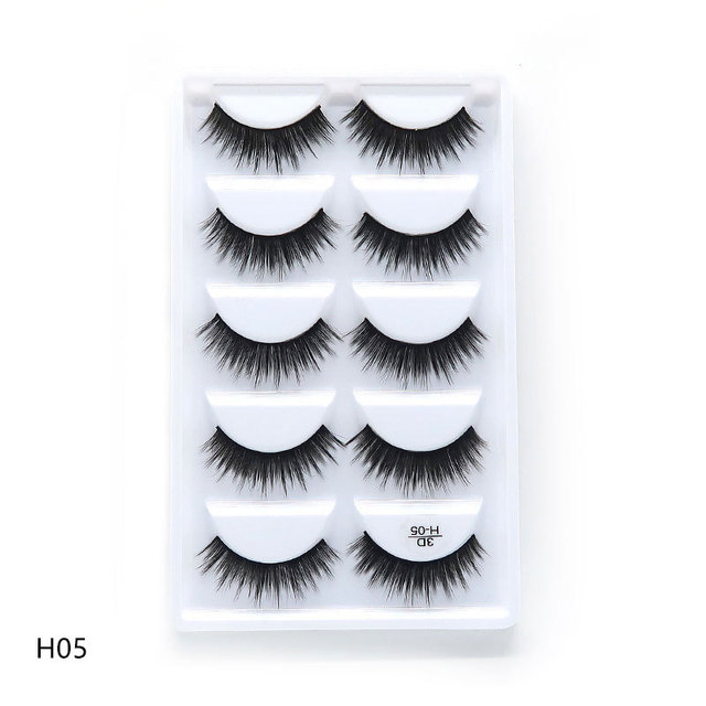 Eyelashes 2/10/30/50 Boxes 5 Pairs 3D Mink Lashes Bulk Natural False Eyelashes Soft makeup Eye Lashes cilios H13 G806