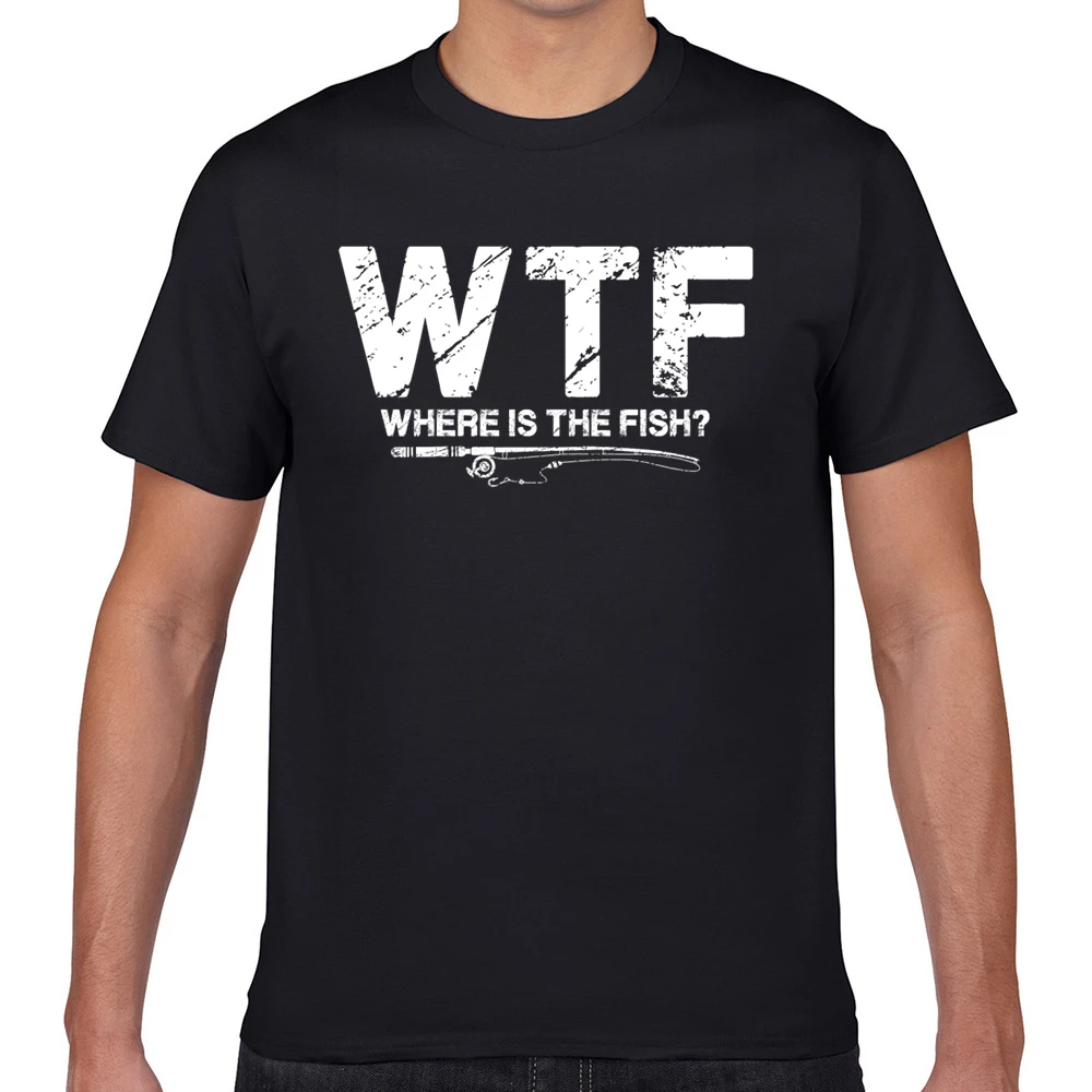 メンズコットンtシャツ 釣りに最適な白黒の面白い服 Tシャツ Aliexpress