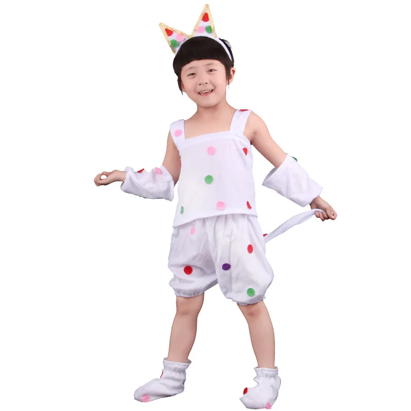 Детский костюм для косплея Персидского кота с коротким рукавом и изображением