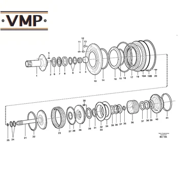 

1650402 - Thrust Washer A30C BM, A25D, A40E, A30 BM, A40 BM, a40D Articulated Haulers - ORG