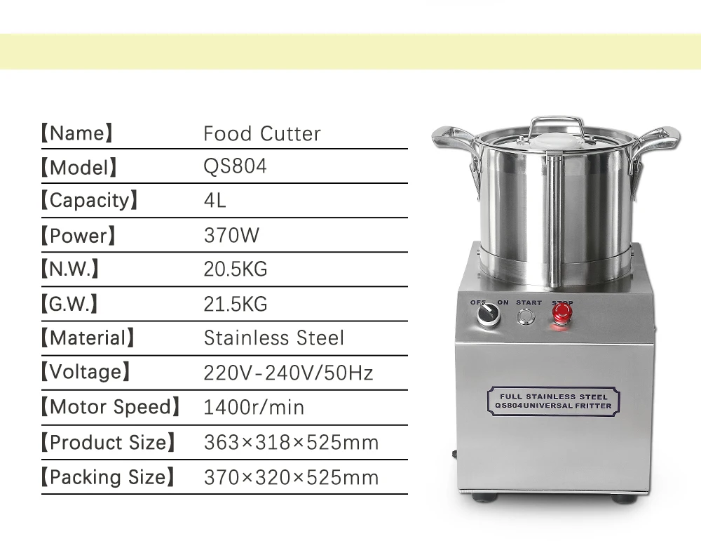 ITOP 4L нож для еды машина измельчитель для овощей шлифовальная машина измельчитель Чеснока Резак для Чили мяса овощерезка 220 В