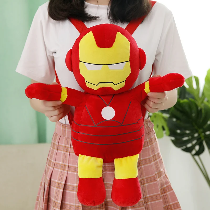Cute Spiderman Superman Backpack Cartoon Stuffed Plush Batman Toy Girls School Bag Multifunction Kids Children Toy Birthday Gift