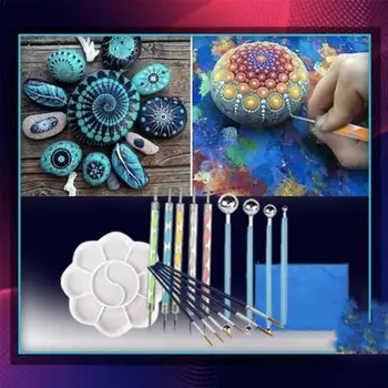 

20pcs Set Mandala Dotting Tools For Rock Painting Kit Art Drawing Art Stencil Rock Tool Pen Dot Dotting Paint Kit T8K7