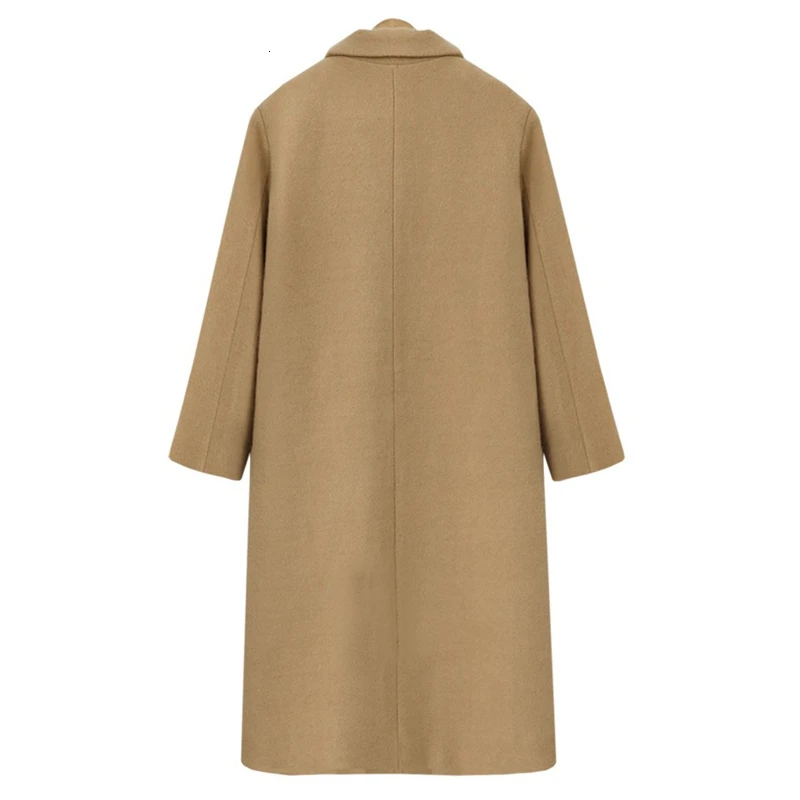 Manteau femme Европейская Новинка Осень Зима Женское негабаритное стеганое шерстяное теплое пальто простая Верхняя одежда casaco feminino