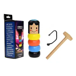 2021 novo brinquedo close up palco adereços brinquedo divertido acessório imortal inquebrável homem de madeira truques mordaça brinquedos