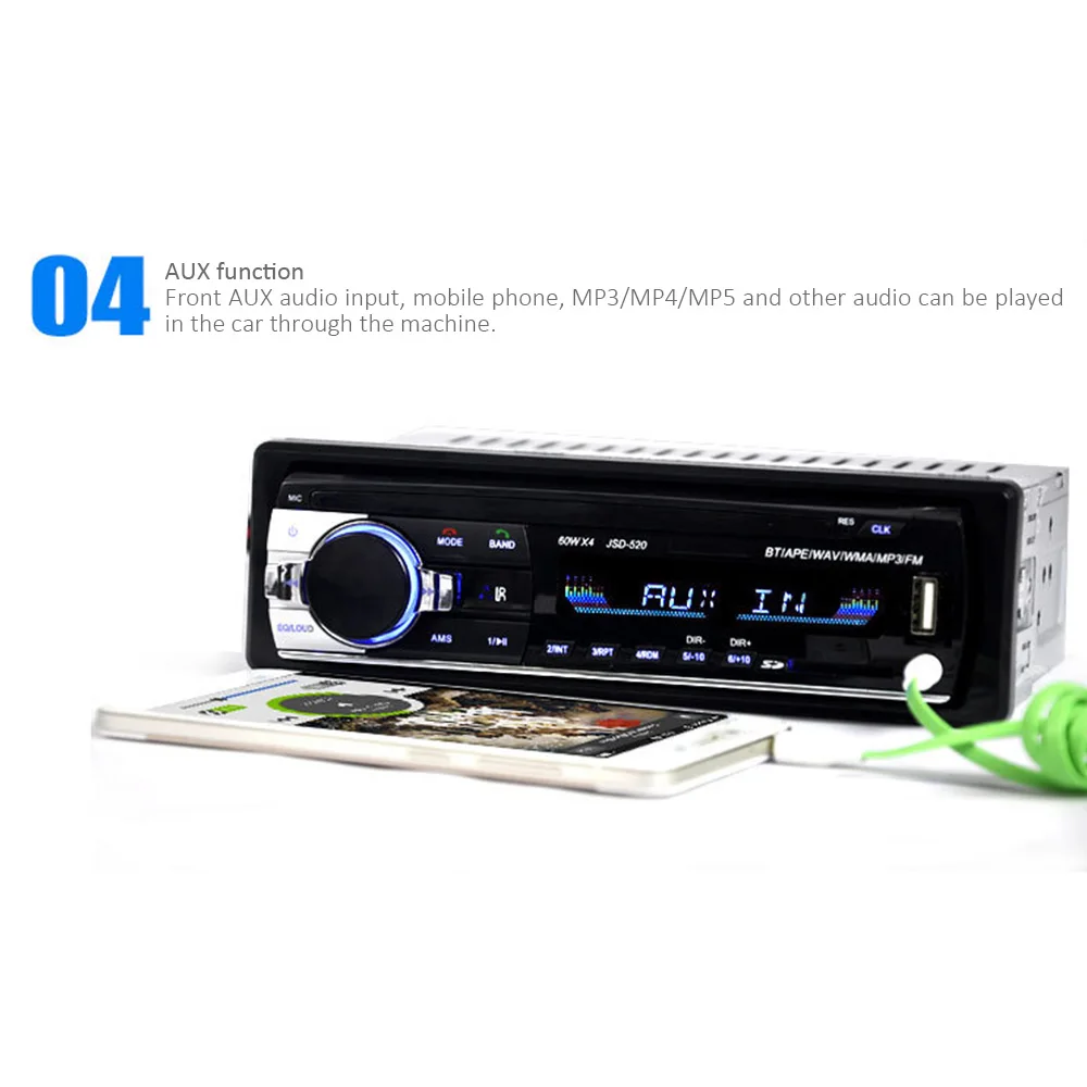 Автомобильные радио стерео цифровой, с дистанционным управлением HD Bluetooth аудио музыка стерео 12 В AUX USB универсальный автомобильный Радио MP3-плеер Авторадио