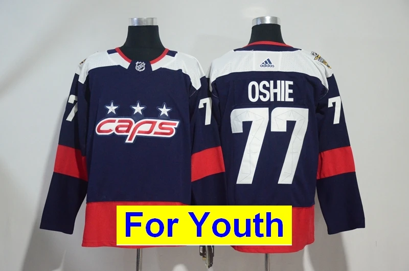 Детские Молодежные Washington TJ Oshie Александра Овечкина Tom Holtby Nicklas Backstrom Braden Евгений Кузнецова Майки - Цвет: as photo