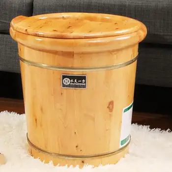 

Household Foot Bath Bubble Foot Barrel Profound Barrels Of 40 Cm Solid Wood Crus Washing Foot Barrels Of Wooden Footbath