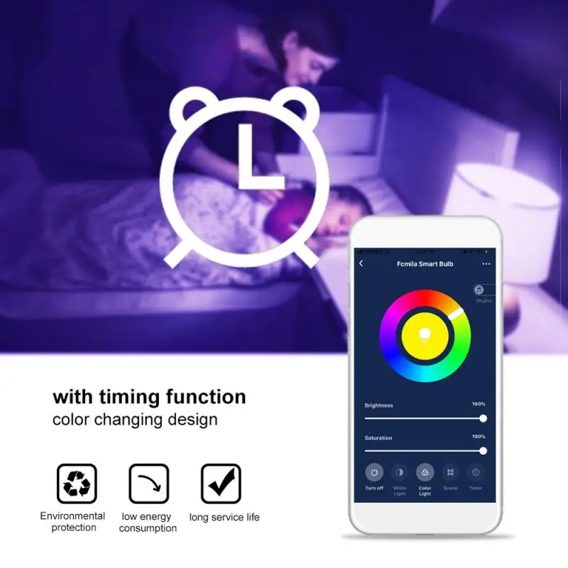 10 Вт Fcmila умный Wifi светодиодный светильник на нескольких языках умный светодиодный светильник с управлением через приложение Alexa разноцветный светильник многоуровневый светодиодный светильник