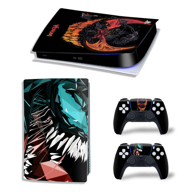 SpiderMan PS5 Digital Edition Skin Sticker Decal Cover for PlayStation 5 Console and 2 Controllers PS5 Skin Sticker Vinyl