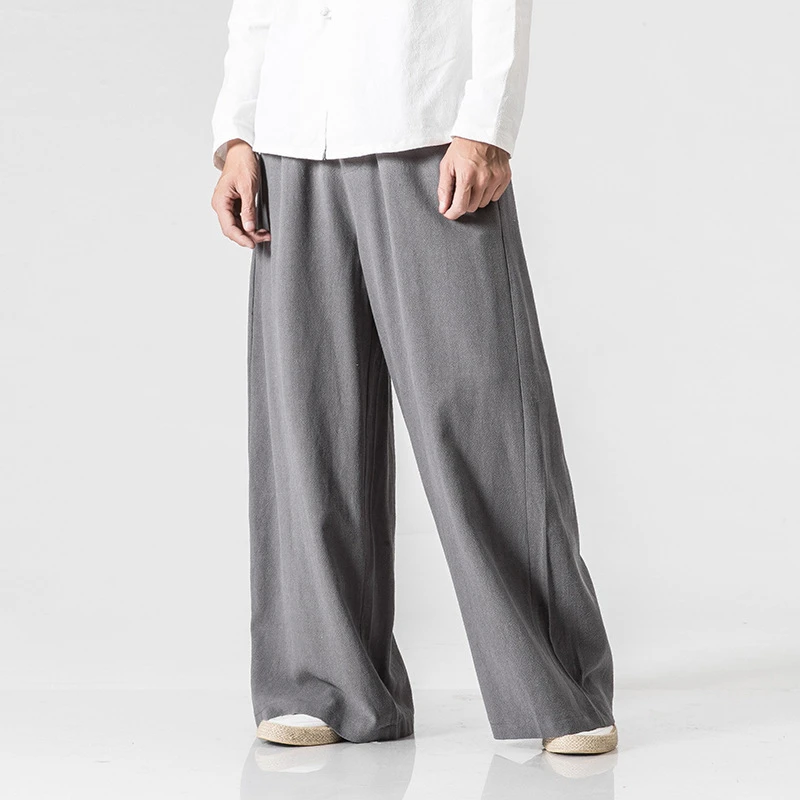 Mens wide leg linen pants Outlet