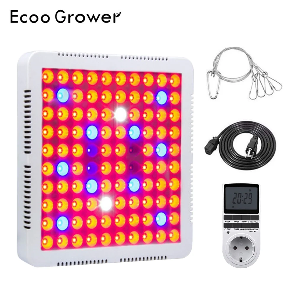 

Ecoo Grower LED Grow Light 300W Full Spectrum Grow Lamp for Greenhouse Planting wiht Intelligent Timer