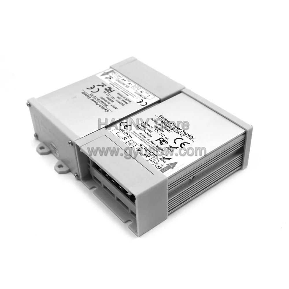 AC к DC12V 6A 72 Вт непромокаемый источник питания Трансформаторы AC-DC 12 в наружный адаптер питания для светодиодных лент Модуль светильник монитор