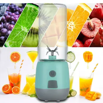 

Portable 400ml USB Rechargeabl Electric Fruit Juicer 80W High Borosilicate Glass Juice Cup for Camping Travelling Breakfest