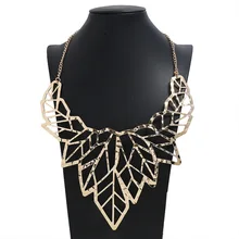 LZHLQ, длинное ожерелье с выдалбливающимися листьями, женское богемное ожерелье, воротник в стиле панк, Большое модное Ювелирное Украшение, колье, этническое ожерелье