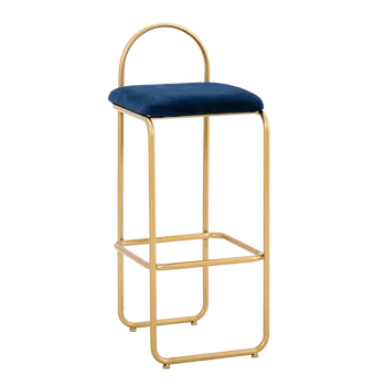 

Nordic Bar Chair Modern Compact Light Luxury High-legged Stool Backrest Chair Metal Iron Artists Creative Personality Bar Chair