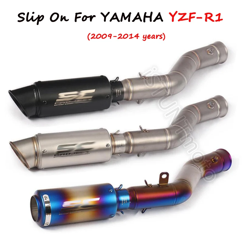 

Motorcycle Yoshimura Exhaust Escape Modified Middle Connection Link Pipe Side Row Muffler For YAMAHA R1 YZF-R1 2009-2014 YEARS