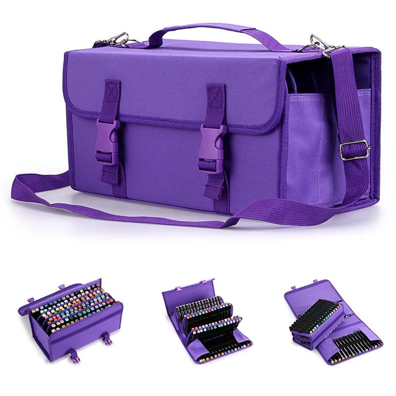 

168 Slots Marker Case Organizer Holder for Primascolor Markers and Copic Sketch Markers Dry Erase Color Paint Markers