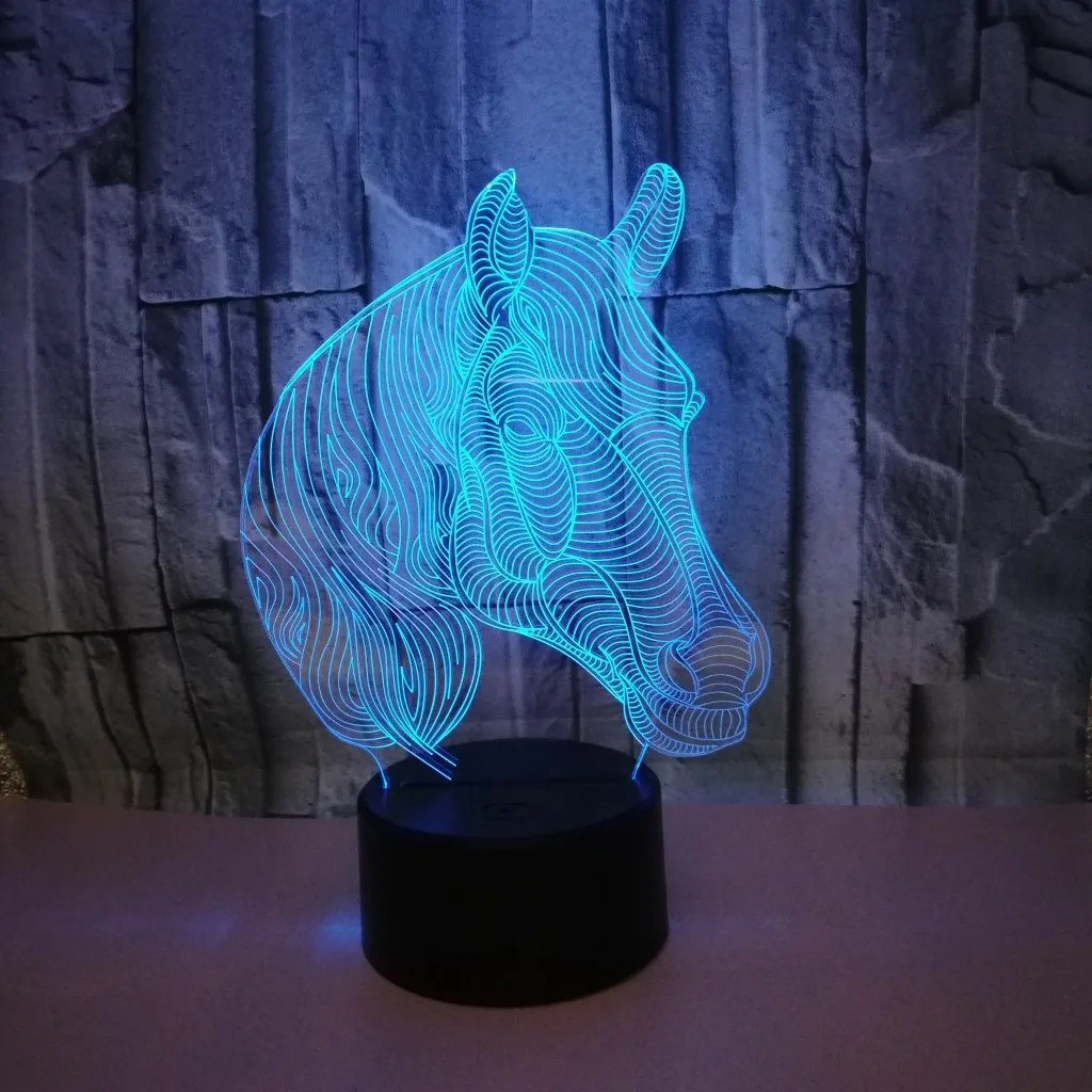 

Foreign Trade New Style Matou 3D Night Lamp Colorful Touch Control Remote Control LED Visual Lamp Gift Atmosphere Decorative Tab