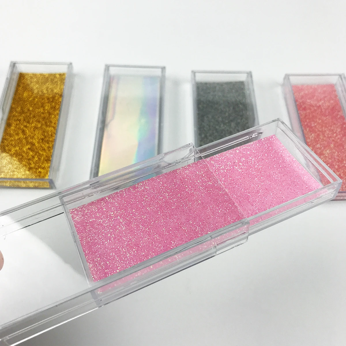 wholesale 3d mink lashes case eyelash packaging box lash boxes packaging custom logo plastic sliding clear custom lash boxes
