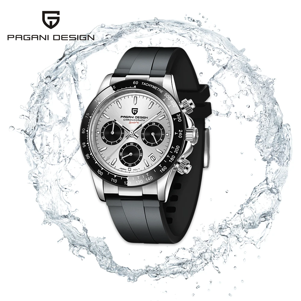 

New PAGANI DESIGN Mens Quartz Watches Automatic Date Luxury Chronograph Men Waterproof Watches Japan VK63 Relogio reloj hombre