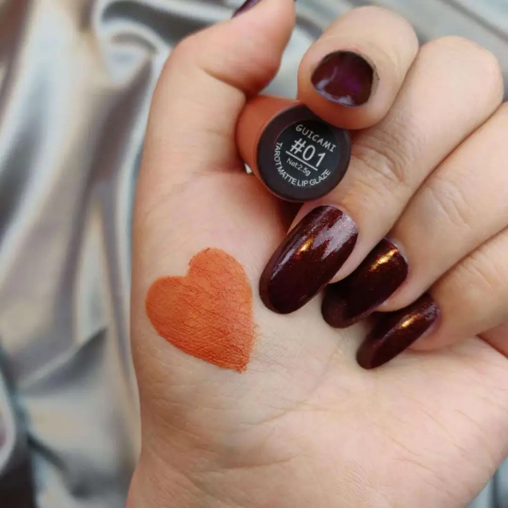 GUICAMI matte lip gloss sexy red rose pumpkin lip cream long lasting waterproof liquid lipstick tattoo AC203