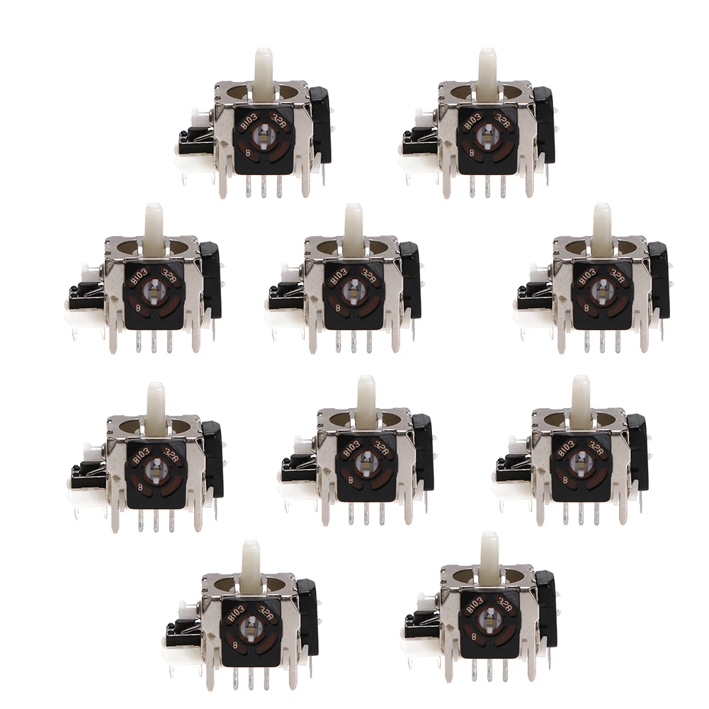 Joystick Replacement Joystick Module Gaming Controller Game Joystick Arcade Joystick 2/5/10Pcs/Pack Gamepad Replacement 3D Analog Game Stick Module Repair Parts Accessories For Xbox 360 Wireless Gaming Controller