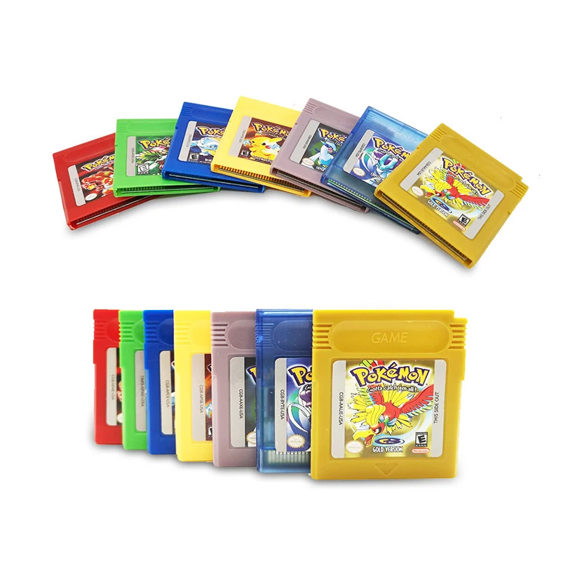 Cartucho de consola Pokemon de 16 bits para Nintendo GBC, tarjeta de videojuegos clásica coleccionable, versión colorida en inglés