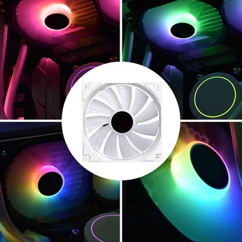 

5V 3pin ARGB PC Case Fan 120mm PWM CPU Cooler Chassis Rainbow Lights Motherboard Sync Radiator Durable ABS Computer Easy Install