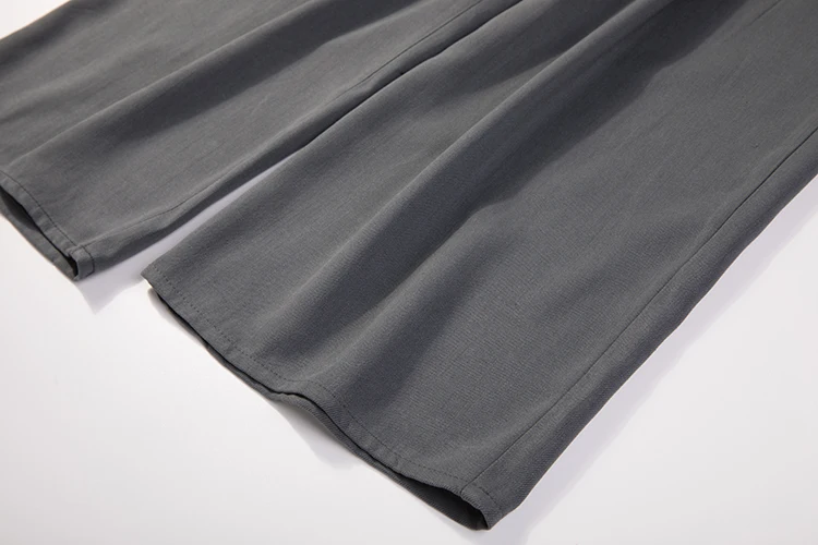 Женские чистого шелка свободного типа длинные брюки один размер черный темно-синий JN021