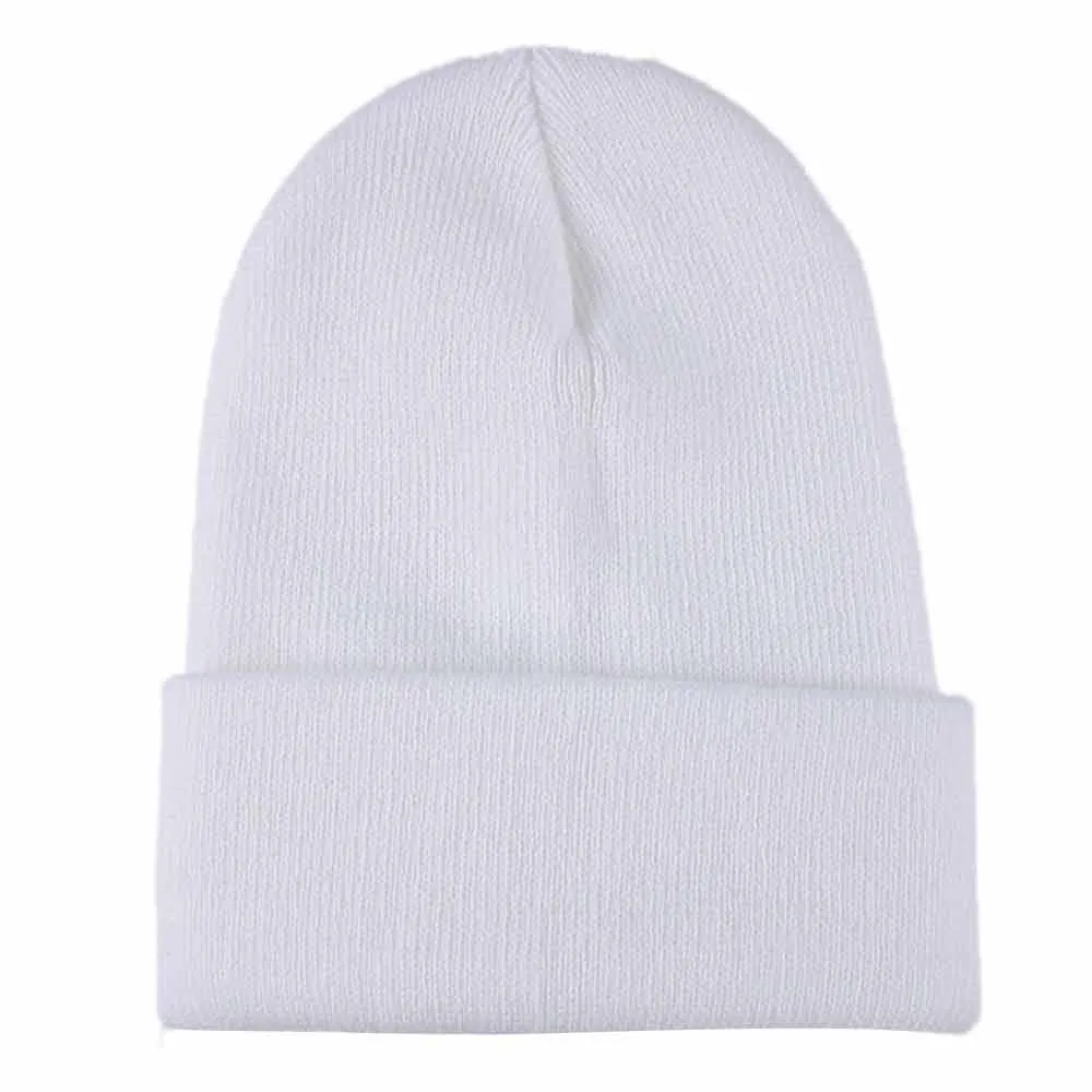 Зимняя вязаная Лыжная Кепка с черепом для взрослых, повседневная шапка в стиле хип-хоп для женщин и мужчин, одноцветная шапка унисекс, сохраняющая тепло, эластичные шапки, женская шапка