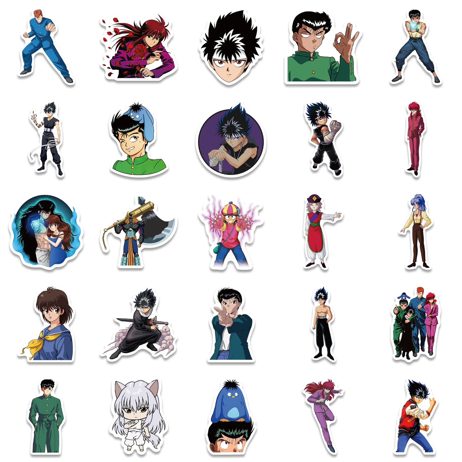  Yu Yu Hakusho- 25Th Die-Cut Sticker Set 3.5 : Toys & Games