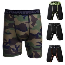 Размера плюс, обтягивающие мужские трусы-боксеры, повседневное нижнее белье с эластичной резинкой на талии, модные камуфляжные спортивные трусы