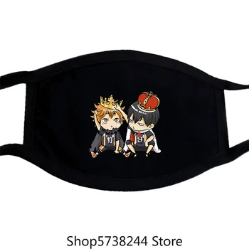 

Haikyuu Hinata And Kageyama Chibi Kings Art Printed Mens Mask Washable Reusable Mask