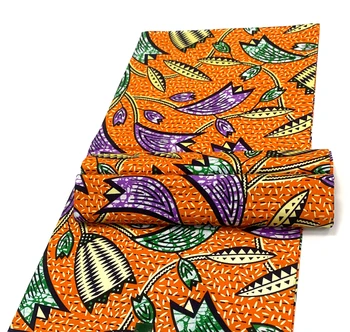 

New Arrival Nigerian Gold wax African Wax Fabrics Cotton Rapper Batik Ankara Best Quality Golden Wax Material For Sewing