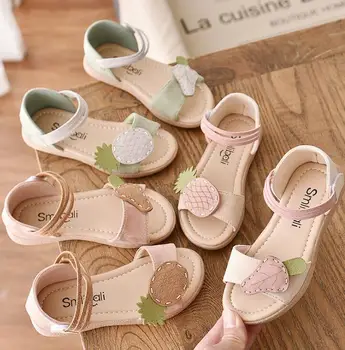 

Girls Sandals With Flowers Sweet Soft Children's Beach Shoes Kids Summer Floral Sandals Princess Fashion Cute High Quality Shoes