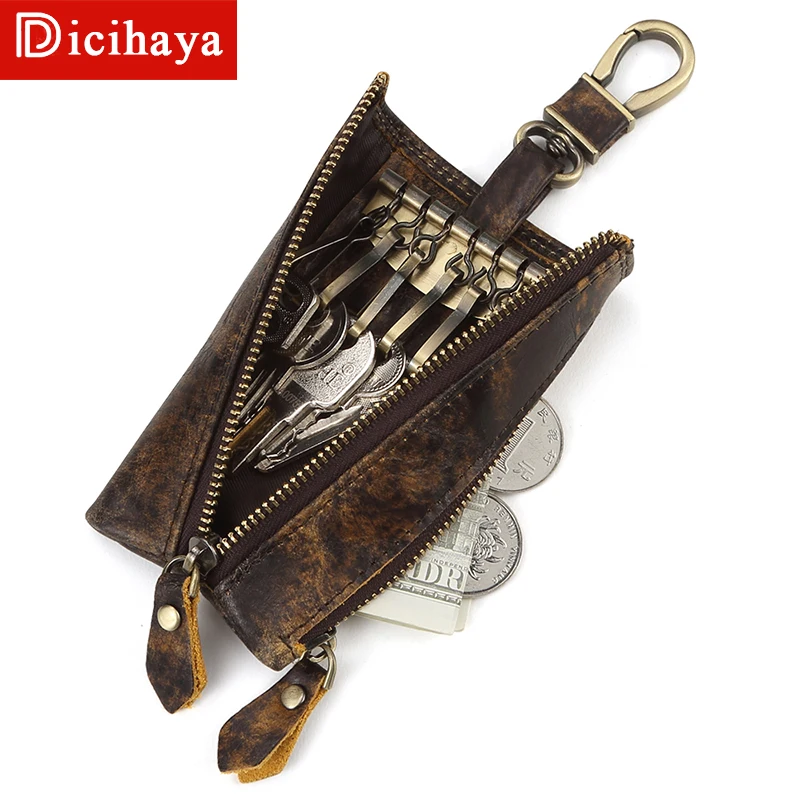 Men Print Key Wallets Zipper Purse Unisex Car Holders Buckle Case Housekeeper Holder Vintage Retro key case | Багаж и сумки