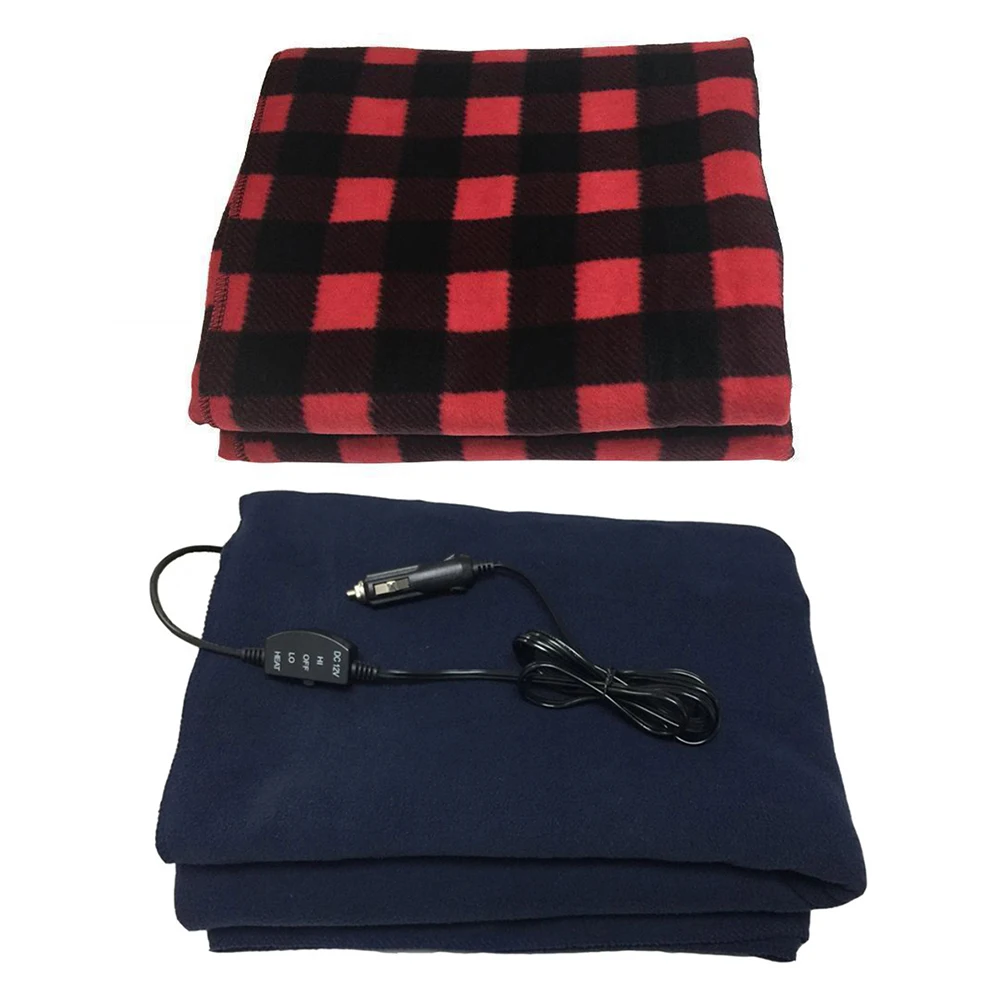 New 145X100cm 12V Electric Heated Car Truck Fleece Cosy Warm Winter Blanket Cover Heater Car Accessories Interior Cushion