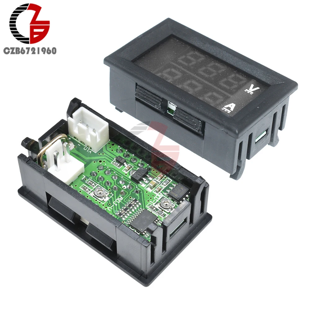 DC 0-100V 0-10A цифровой вольтметр Амперметр постоянного тока, 12 В, 24 В, 36 В, 48V Автомобиль Мотоцикл электрический велосипед Напряжение измеритель тока, для батареи тестер
