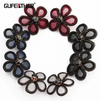

GUFEATHER M520,jewelry accessories,diy pendant,mesh,flower shape,hand made,charms,diy earring,jewelry making,10pcs/lot
