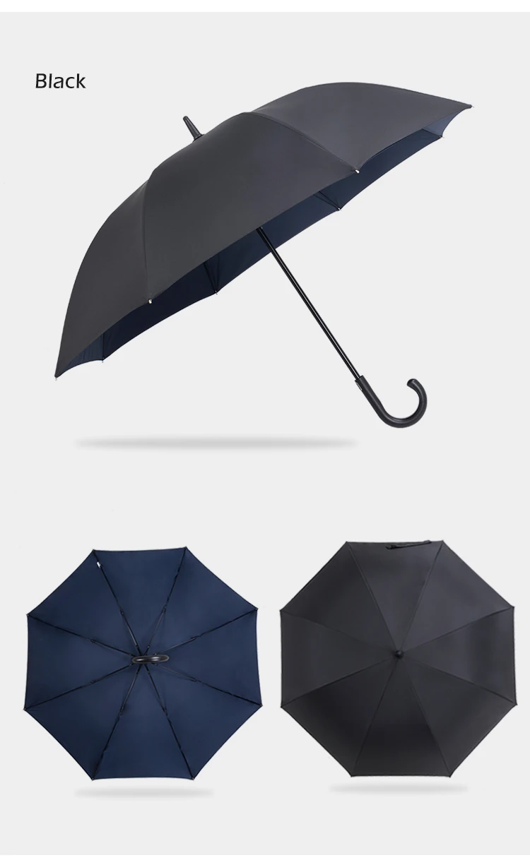 Leodauknow Зонт с большой длинной ручкой, для дождя, для женщин и мужчин, двойной слой, 117 см, зонт для гольфа, ветрозащитный зонтик, Sombrillas Uv Con, защита от солнца