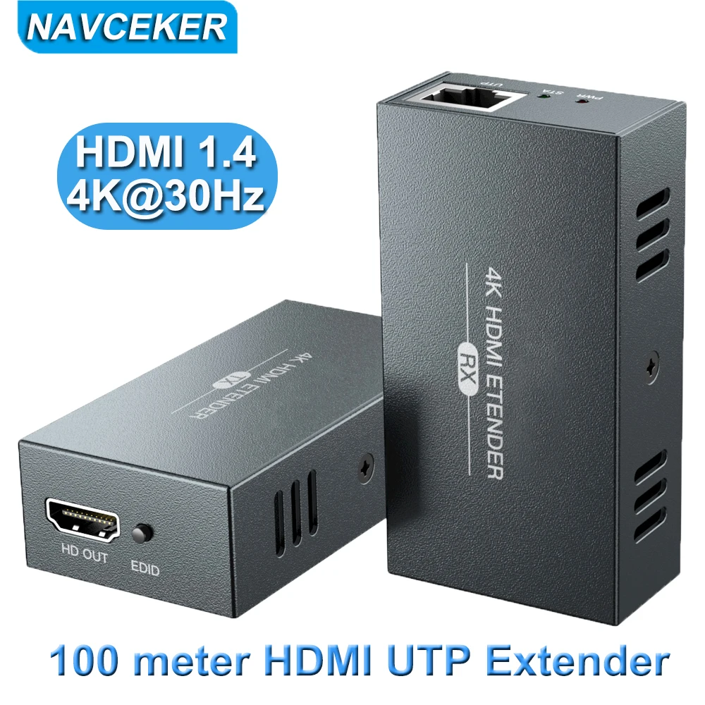 2024 Extender Hdmi Con Loop Out 4K 1080P Hdmi Extender 100M Nessuna Perdita Rj45 A Hdmi Extender Trasmettitore Ricevitore Su Cat5E/Cat6
