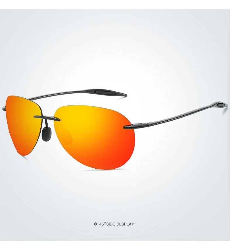 Men's Color-film Polarized Pilot Sunglasses Drive Fishing Outdoor High-end Sun Glasses Designer Carefully Designed Sun Glasses