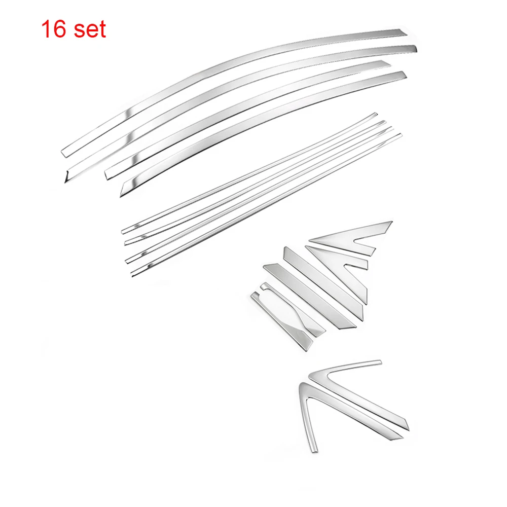 For Hyundai Solaris Window Trim Cover Chrome Styling 2010- Stainless Steel Seal Tape Bright Strip