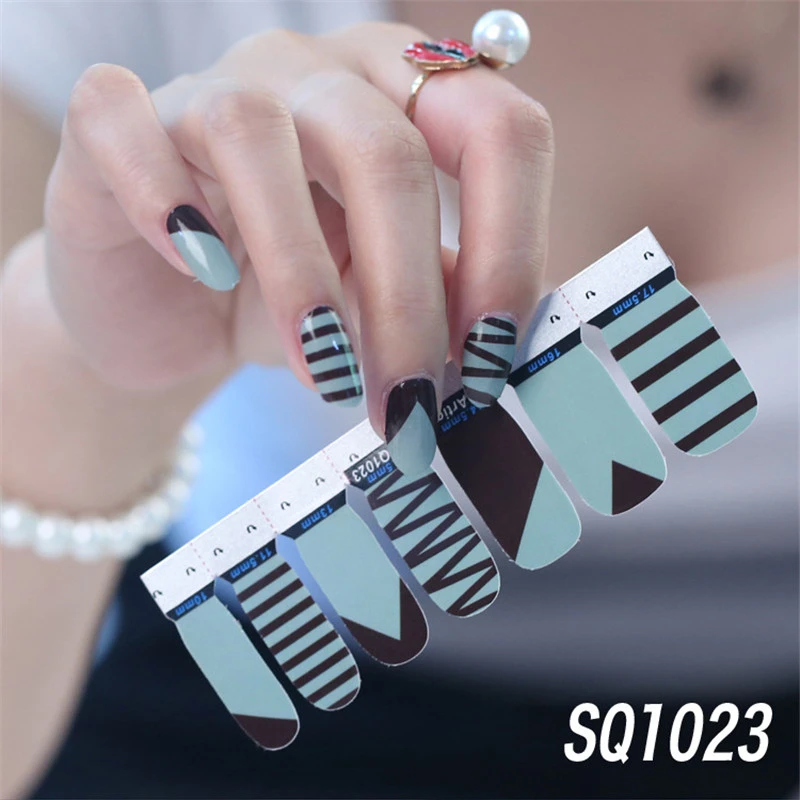 SQ1023 Сплошной цвет ногтей Стикеры самоклеящаяся DIY Стикеры наклейки матовый Scrub Маникюр наклейки для ногтей Фольга нейл-арта украшения - Цвет: SQ1023