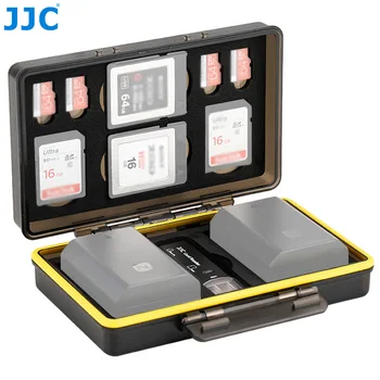 

JJC Camera Battery Case For Canon LP-E6 LP-E8 LP-E12 LP-E17 NB-13L Memory Card Holder Fits SD Card x2 MSD Cards x4 XQD Card x2