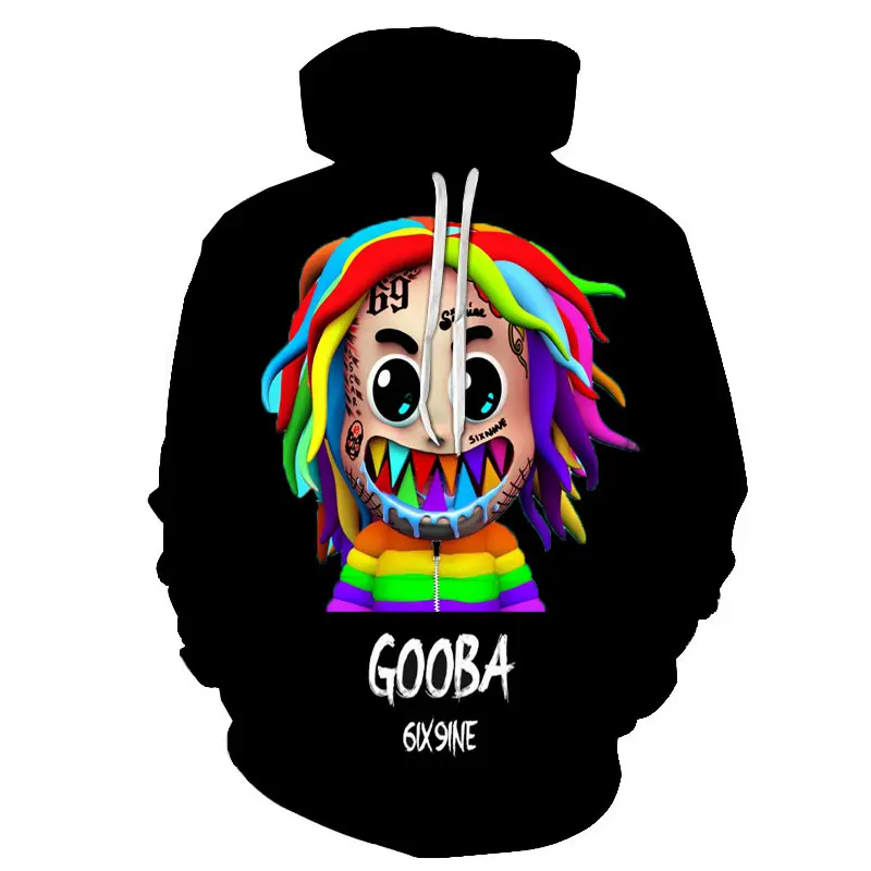 

Gooba 6ix9ine Men's Hoodies 3d Print Fashion Autumn Winter Sweatshirt Men Hip-hop Clothes Rapper Casual Hoodie Oversized Hoody