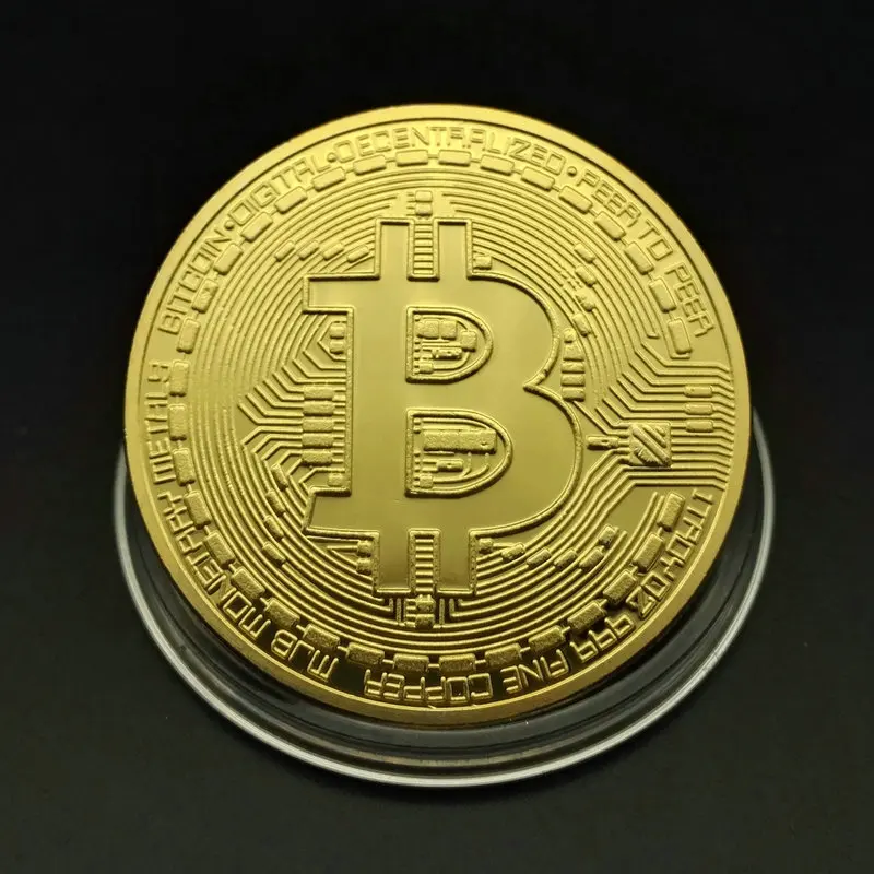 Американская золотая монета Биткоин Иностранная украшение для дома держатель