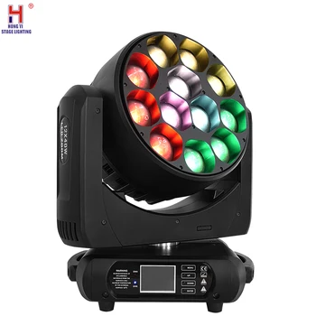 

LED 12x40W Beam Moving Head Light RGBW Zoom Effect Light DMX Professional Stage Light Good For DJ Bar Party Moving Light