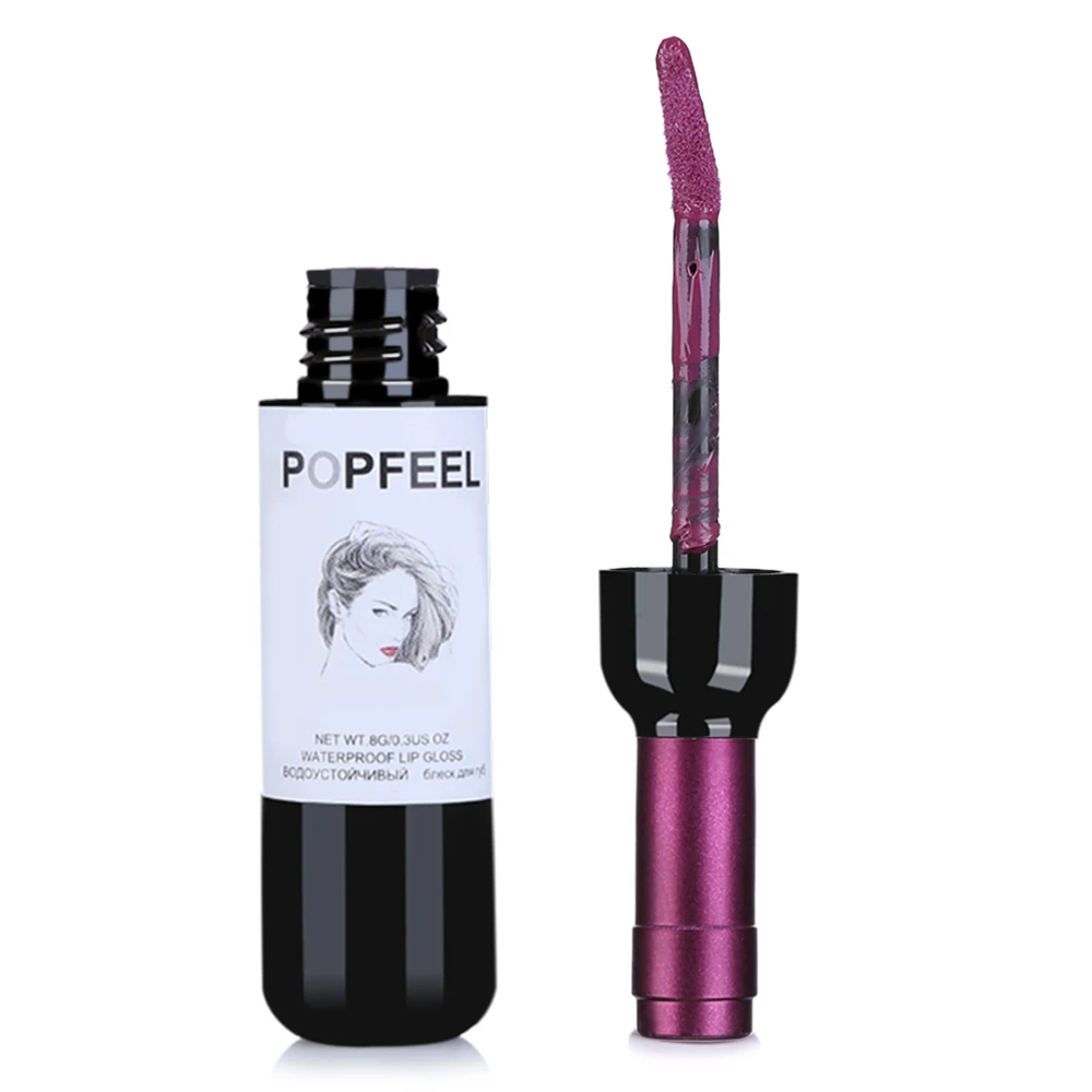 POPFEEL, 6 цветов, винная чашка, бархатный блеск для губ, сексуальная антипригарная чашка, матовая губная помада, водостойкий стойкий блеск для губ, макияж, губная помада, 8 г